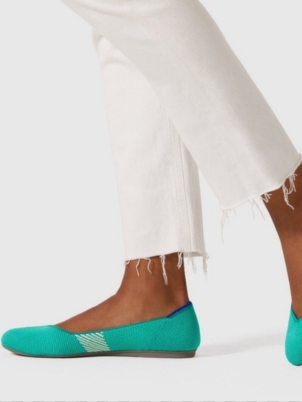 Rothy's Calypso Retired Aqua Teal Round Toe Flat